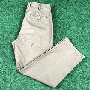 Peter Millar Flat Front Brown Twill Pants‎ Mens Size 34 MF15B84